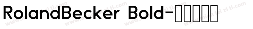 RolandBecker Bold字体转换
